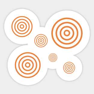 orange target archery design Sticker